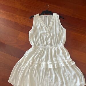 Naked Zebra White Ruffled Mini Dress